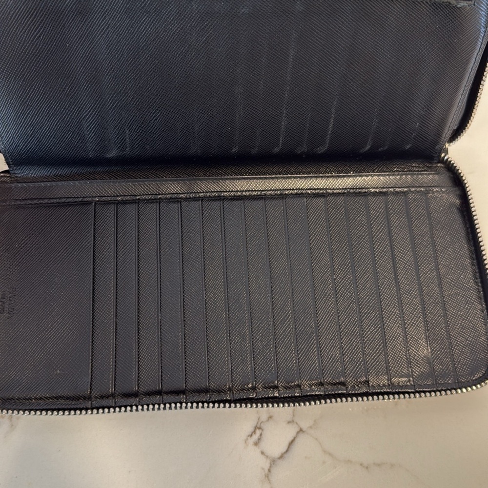 Prada Black Saffiano Leather Long Wallet - Picture 10 of 10
